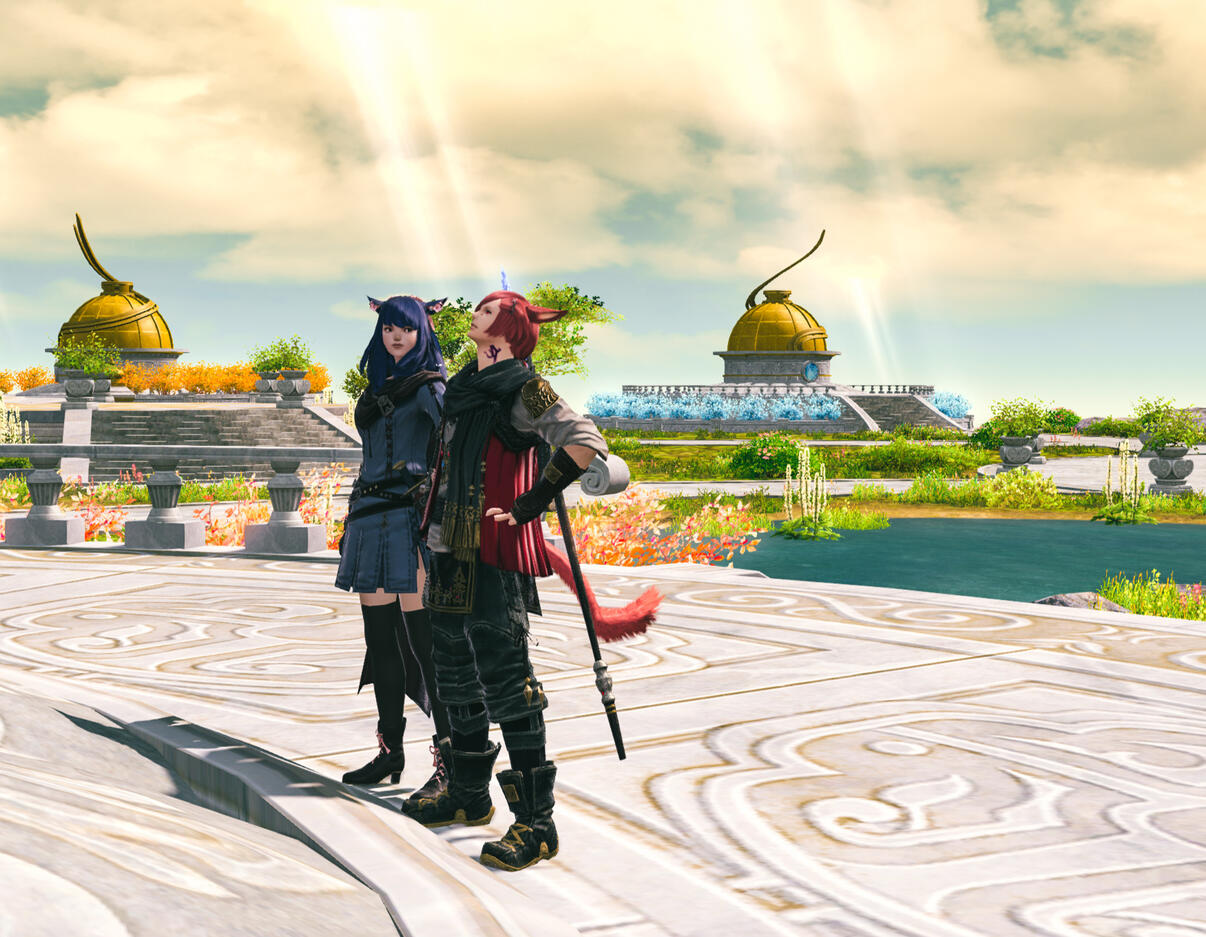 Dulce respects G&#39;raha as her fellow advernture-loving Scion; however i CHERISH HIM as MY MIQO HUSBAND lol sorry Fumi